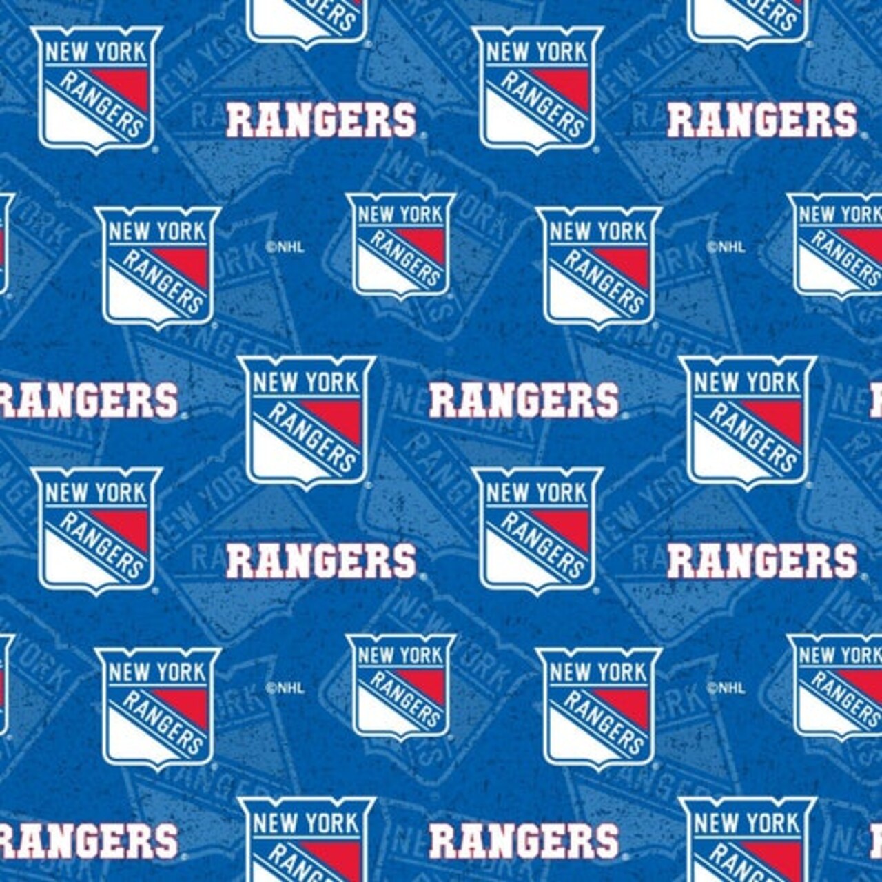 NHL Licensed New York Rangers 1199-RAN Cotton Fabric by the Yard